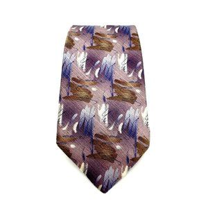 Murano Italia100% Silk Mens Ties For Dress Business Work Formal Purple Tan White